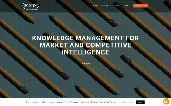 Screenshot of the Sharpr Website