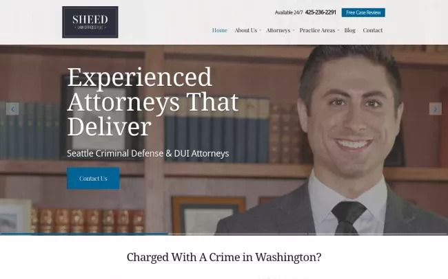 Screenshot of the Sheed Law Offices, PLLC Website