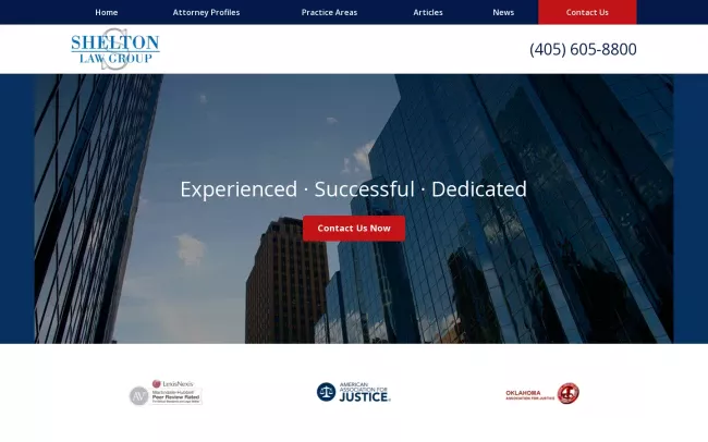 Screenshot of the Shelton Law Group Website