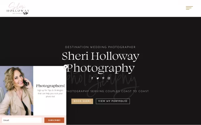 Screenshot of the Sheri Holloway Photography | Award-Winning Photographer in Missouri Website