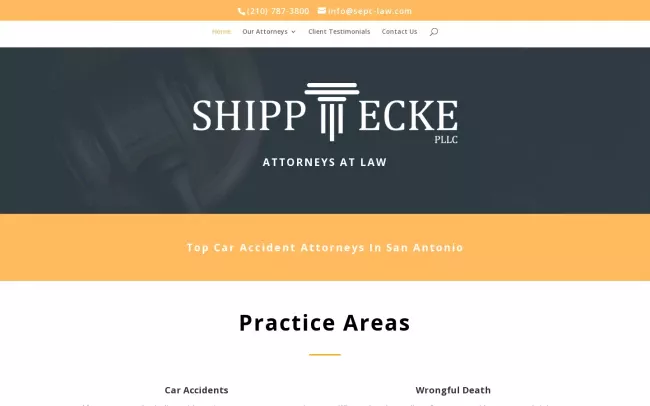 Screenshot of the Shipp Ecke, PLLC Website