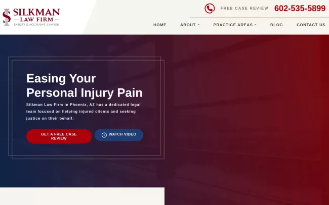 Screenshot of the The Silkman Law Firm Website