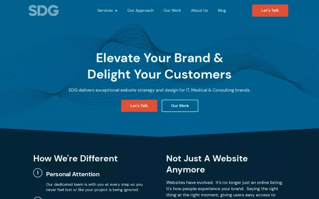 Screenshot of the Simply Design Group Website