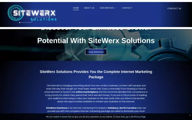 Screenshot of the SiteWerx Solutions Website