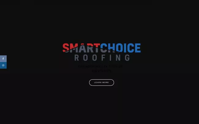Screenshot of the SmartChoice Roofing Solutions Website