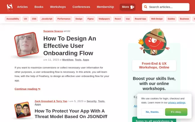 Screenshot of the Smashing Magazine Blog