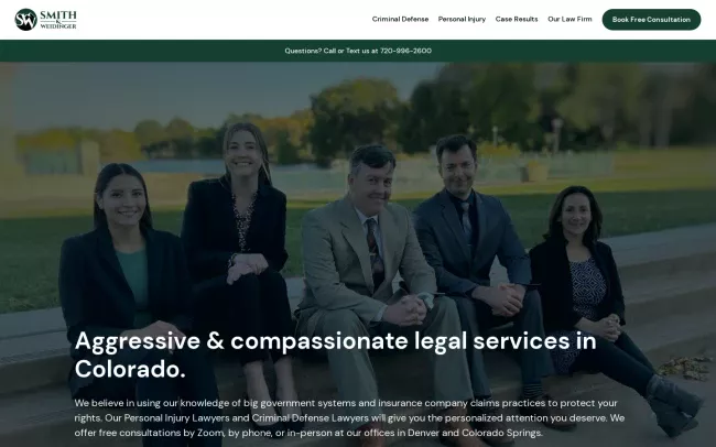 Screenshot of the Smith & Weidinger, P.L.L.C. Website