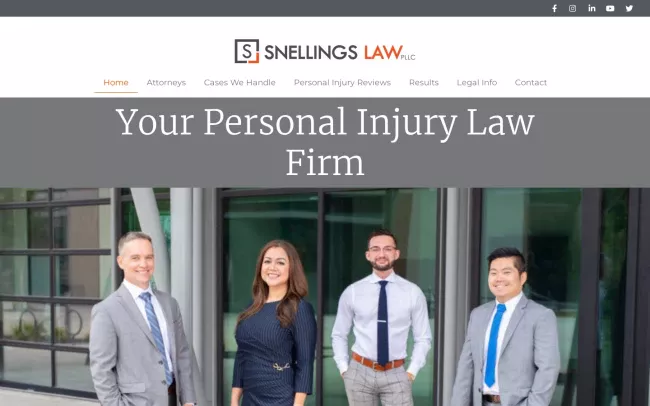 Screenshot of the Snellings Law PLLC Website
