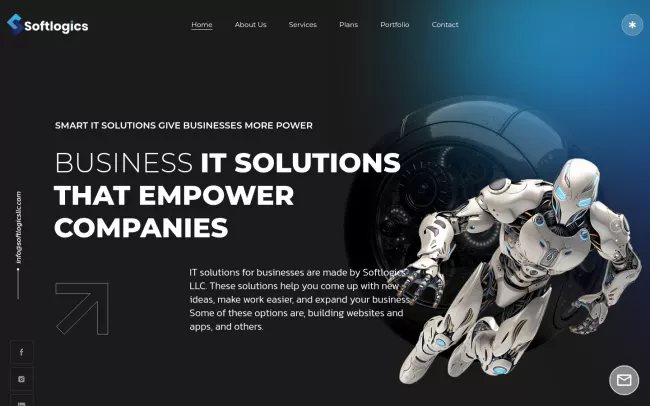 Screenshot of the Softlogics LLC Website