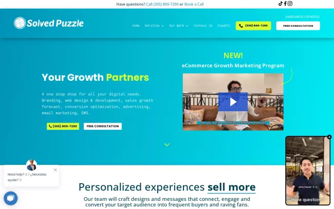Screenshot of the Solved Puzzle Website