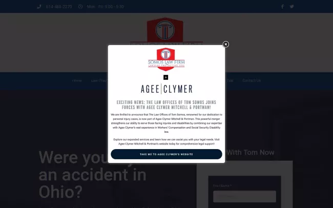 Screenshot of the Somos Law Firm Website