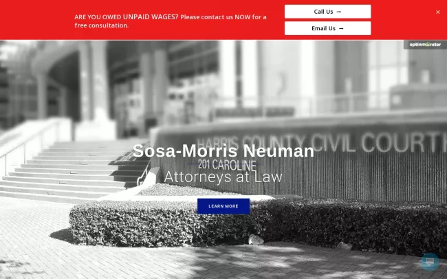 Screenshot of the Sosa-Morris Neuman Attorneys at Law Website