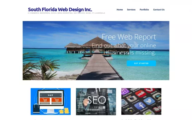 Screenshot of the South Florida Web Design Inc. Website
