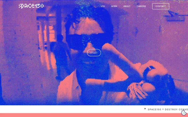 Screenshot of the space150 Website