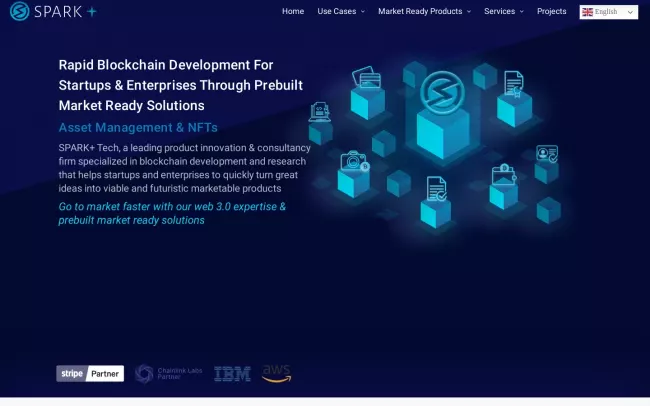 Screenshot of the SPARK+ Tech Website