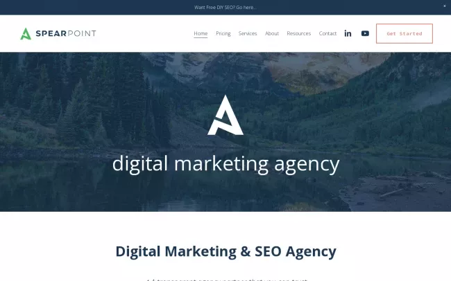 Screenshot of the SpearPoint Marketing LLC Website
