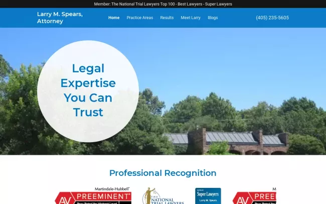 Screenshot of the Spears Larry M Website