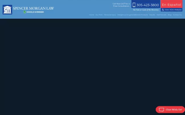 Screenshot of the Spencer Morgan Law Website