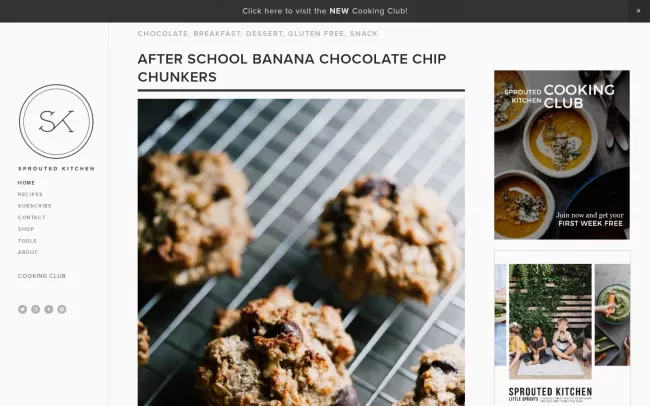 Screenshot of the Sprouted Kitchen Blog