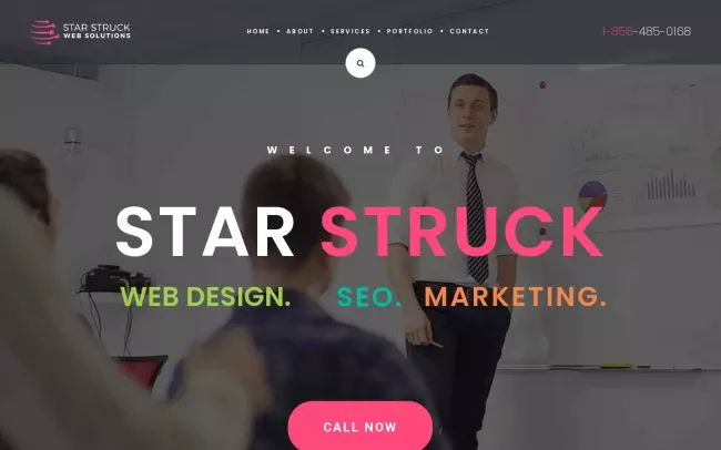 Screenshot of the Star Struck Web Solutions Website