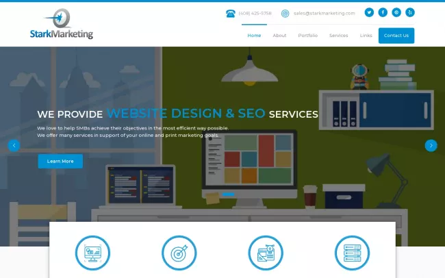 Screenshot of the Stark Marketing Website