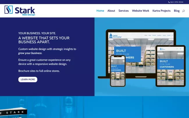 Screenshot of the Stark Web Design Website