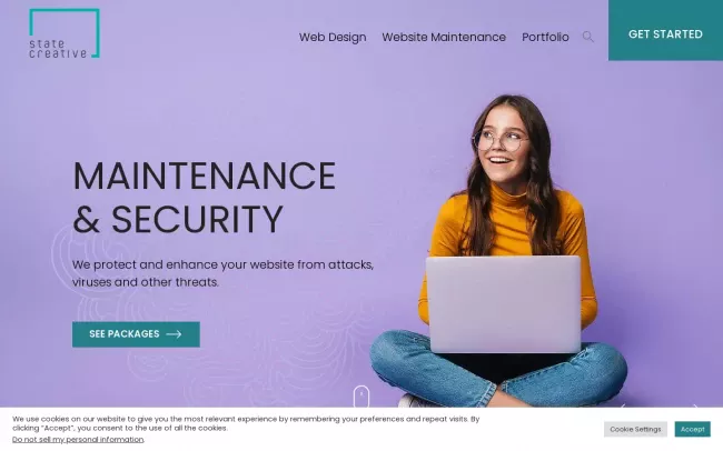 Screenshot of the State Creative Website