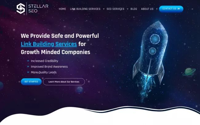 Screenshot of the Stellar SEO Website