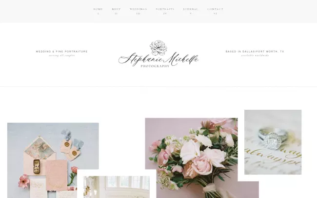 Screenshot of the Stephanie Michelle Photography Website