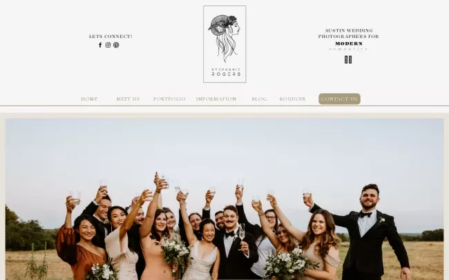 Screenshot of the Stephanie Rogers Photography Website