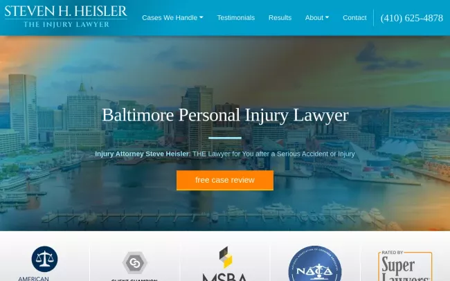 Screenshot of the Steven H. Heisler Website