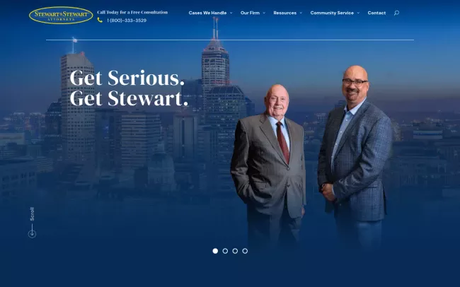 Screenshot of the Stewart and Stewart Attorneys Website