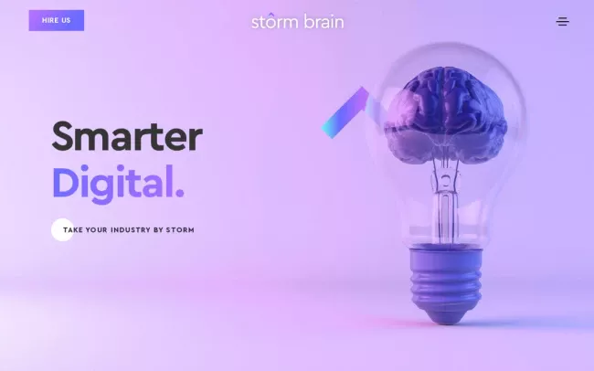 Screenshot of the Storm Brain Website
