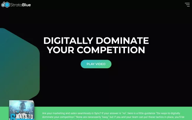 Screenshot of the StrataBlue Website