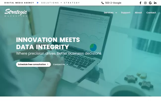 Screenshot of the Strategic Marketing, Inc. Website