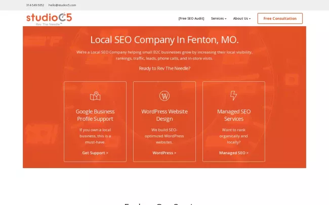 Screenshot of the Studio C5, LLC Website