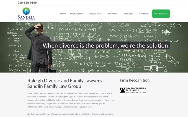 Screenshot of the Susan Goetcheus, Attorney Website
