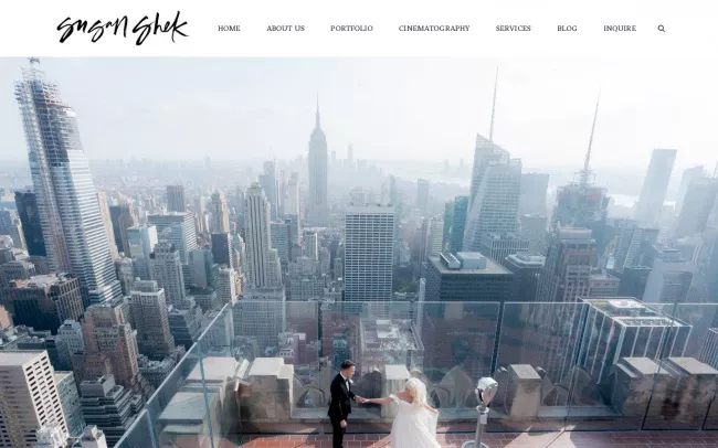 Screenshot of the Susan Shek Photography Website
