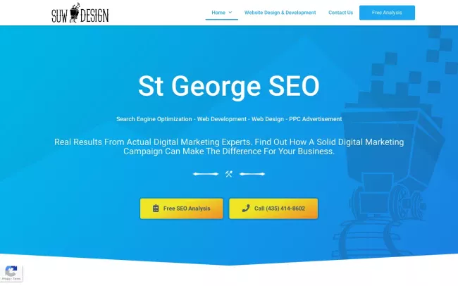Screenshot of the SUWdesign Website