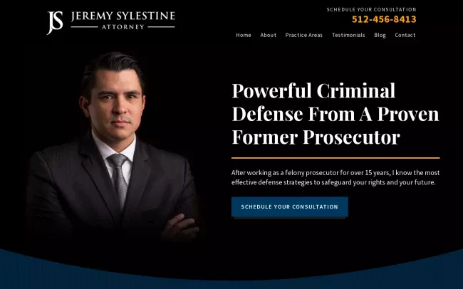 Screenshot of the Sylestine Law PLLC Website