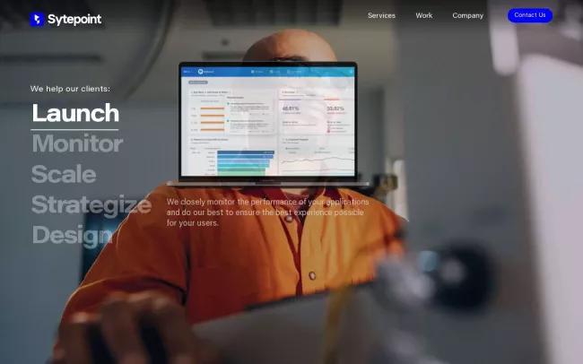 Screenshot of the Sytepoint Mobile App Developer Los Angeles Website