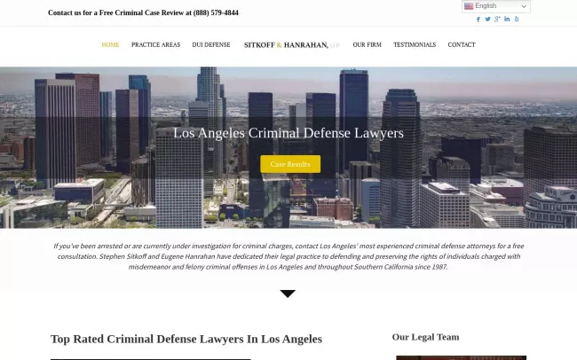 Screenshot of the Sitkoff Law Group, Inc. Website