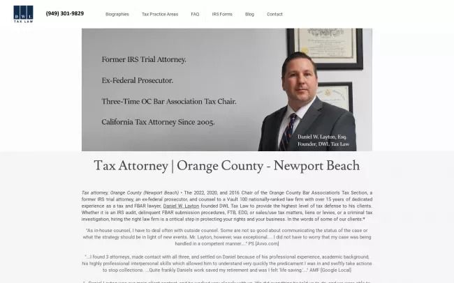 Tax Attorney OC - Daniel Layton