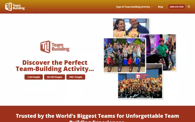 Screenshot of the Team Building Activities and Tips from Team-Building.org Blog
