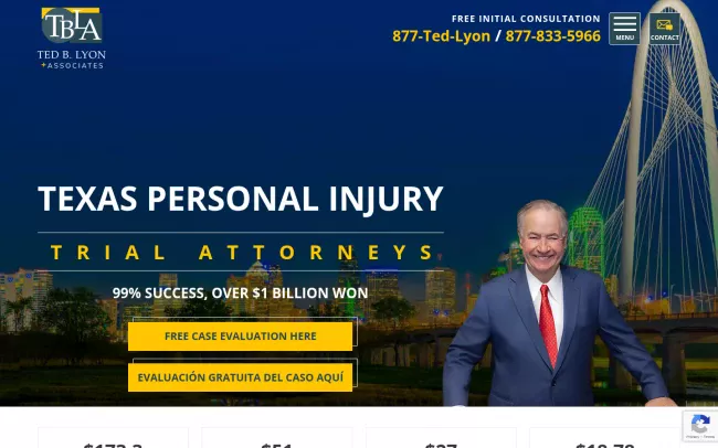 Screenshot of the Ted B. Lyon & Associates Website