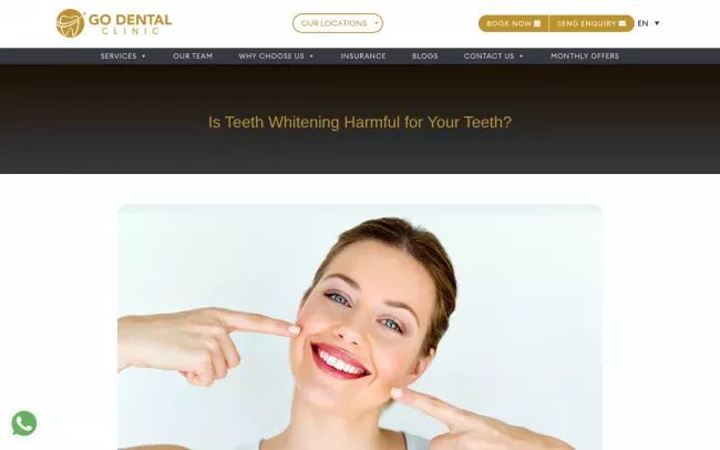 Screenshot of the Go Dental Clinic Blog