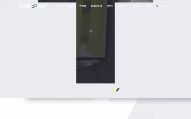Screenshot of the TGR SEO Company Website