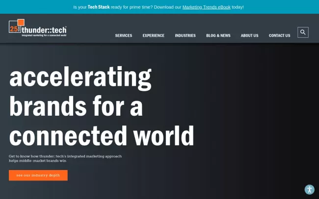 Screenshot of the Thunder::Tech Website