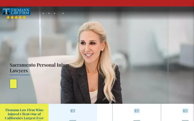 Screenshot of the Tiemann Law Firm Website