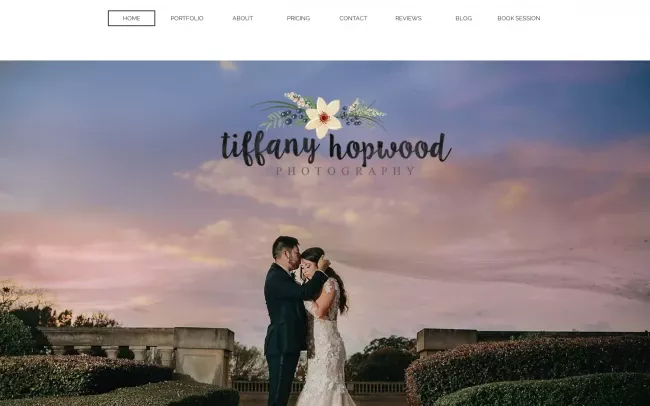Screenshot of the Tiffany Hopwood Photography Website